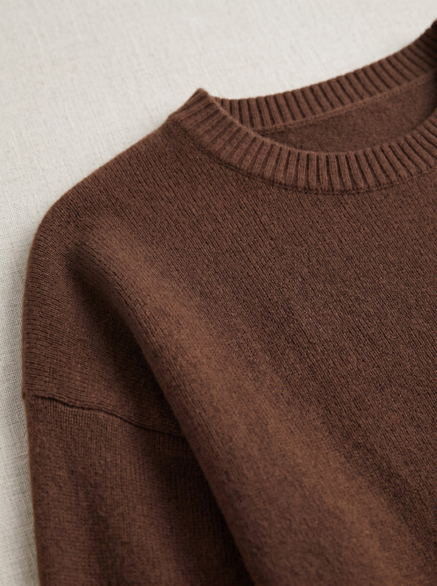 Women's Multi-Color Mid-Length Cashmere Dress — Brown