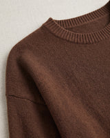Women's Multi-Color Mid-Length Cashmere Dress — Brown