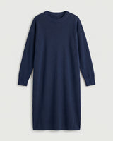 Women's Multi-Color Mid-Length Cashmere Dress — Dark blue
