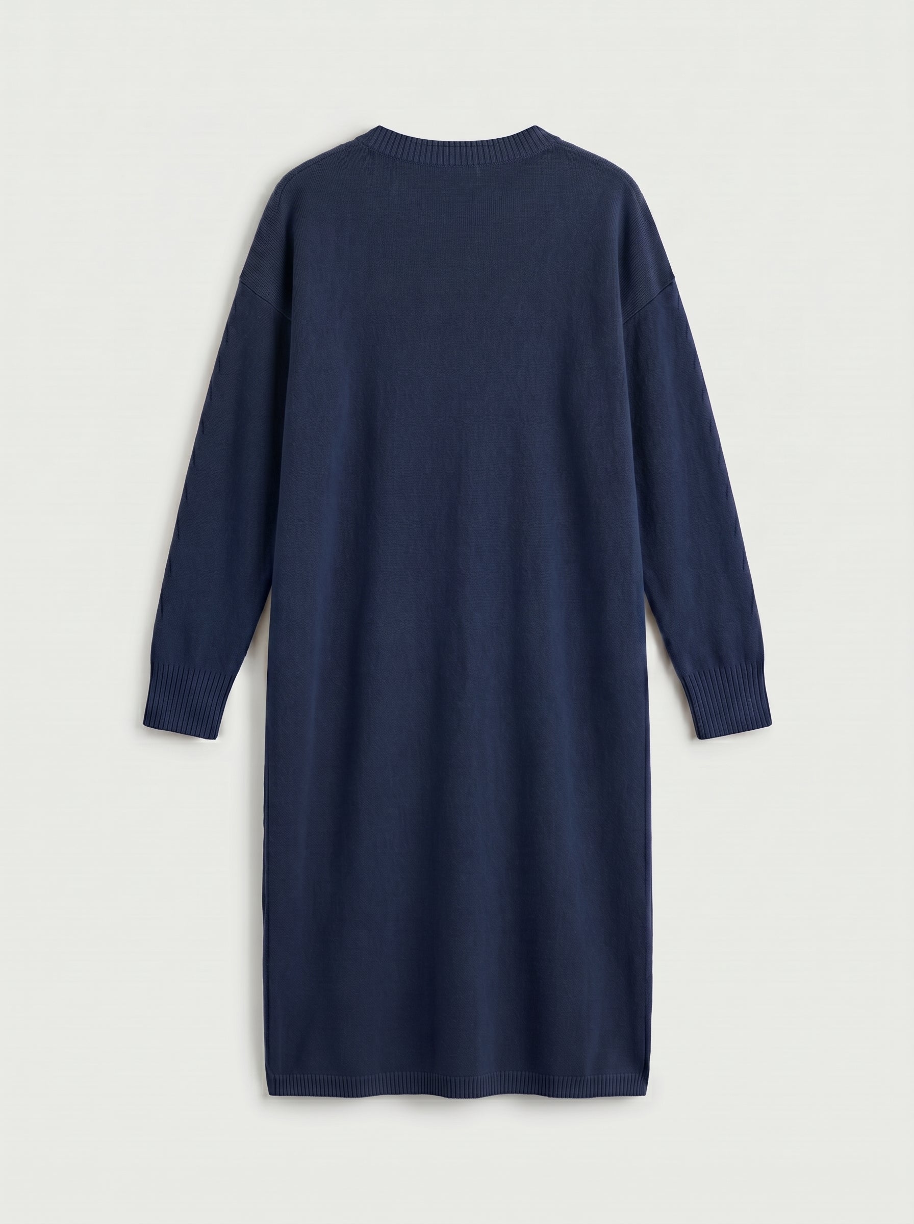 Women's Multi-Color Mid-Length Cashmere Dress — Dark blue