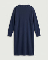 Women's Multi-Color Mid-Length Cashmere Dress — Dark blue