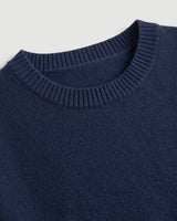 Women's Multi-Color Mid-Length Cashmere Dress — Dark blue