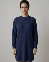 Women's Multi-Color Mid-Length Cashmere Dress — Dark blue