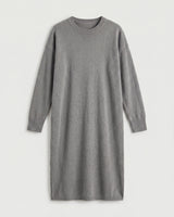 Women's Multi-Color Mid-Length Cashmere Dress — Grey