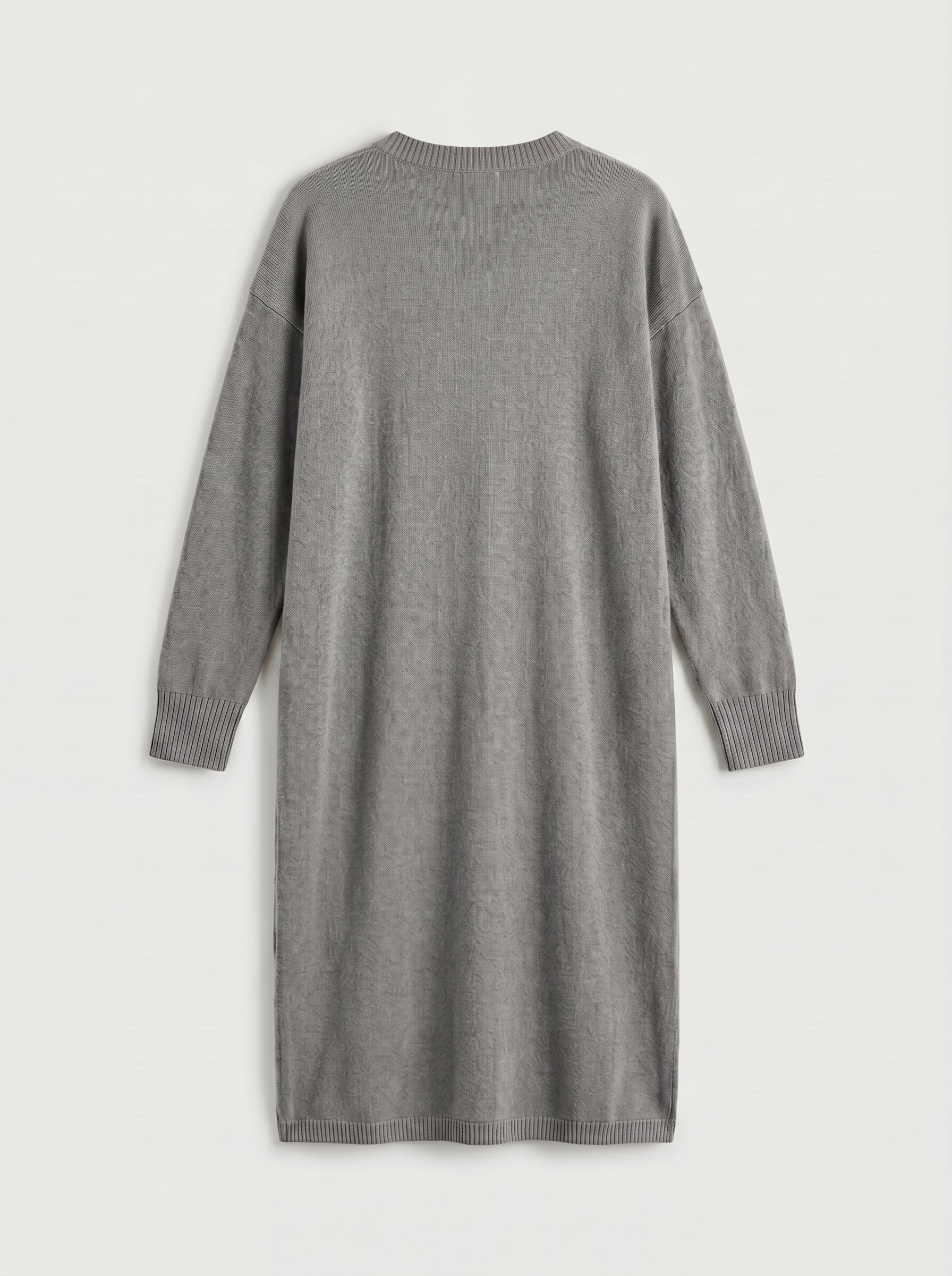 Women's Multi-Color Mid-Length Cashmere Dress — Grey