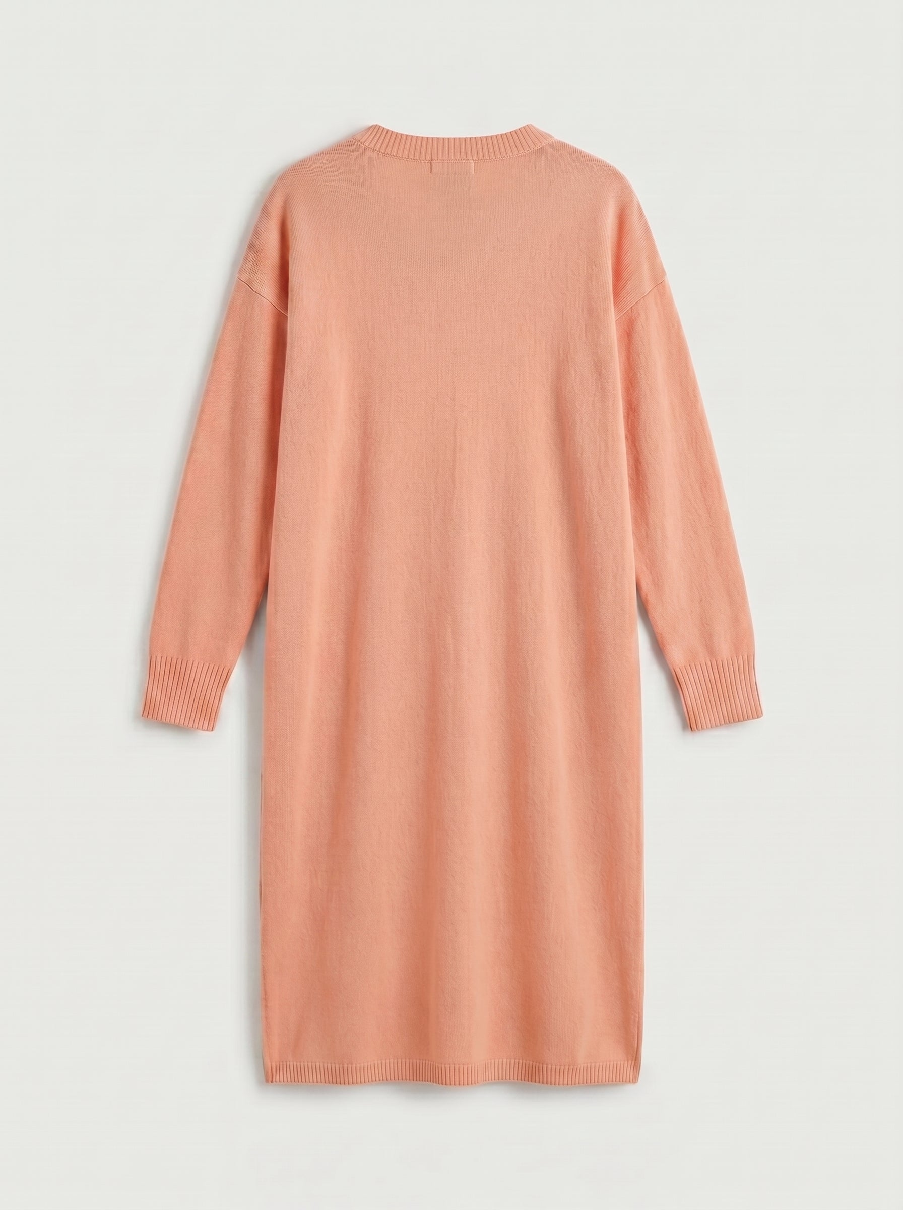 Women's Multi-Color Mid-Length Cashmere Dress — Peach
