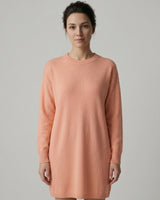 Women's Multi-Color Mid-Length Cashmere Dress — Peach