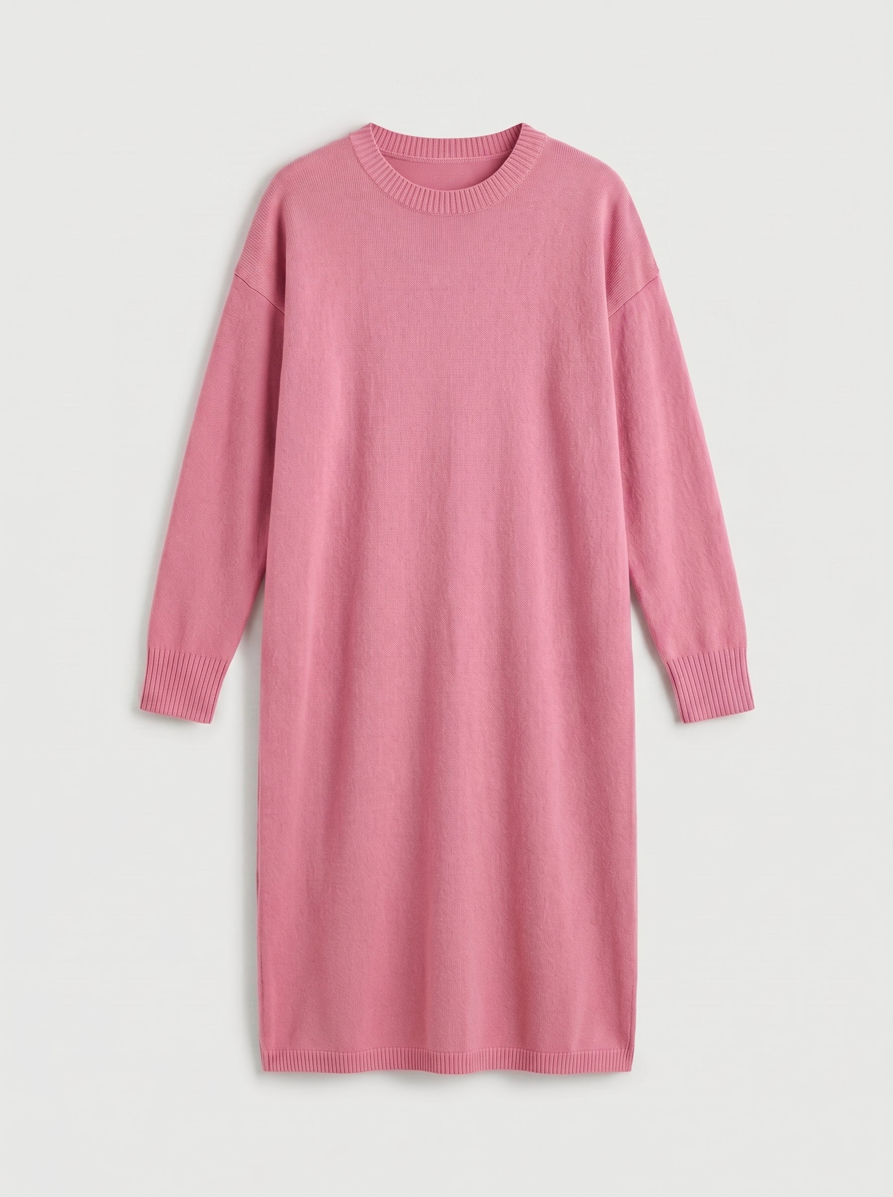 Women's Multi-Color Mid-Length Cashmere Dress — Pink