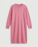 Women's Multi-Color Mid-Length Cashmere Dress — Pink