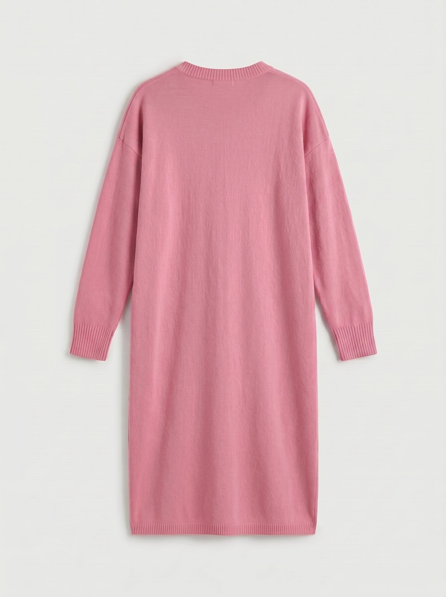 Women's Multi-Color Mid-Length Cashmere Dress — Pink