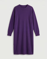 Women's Multi-Color Mid-Length Cashmere Dress — Purple