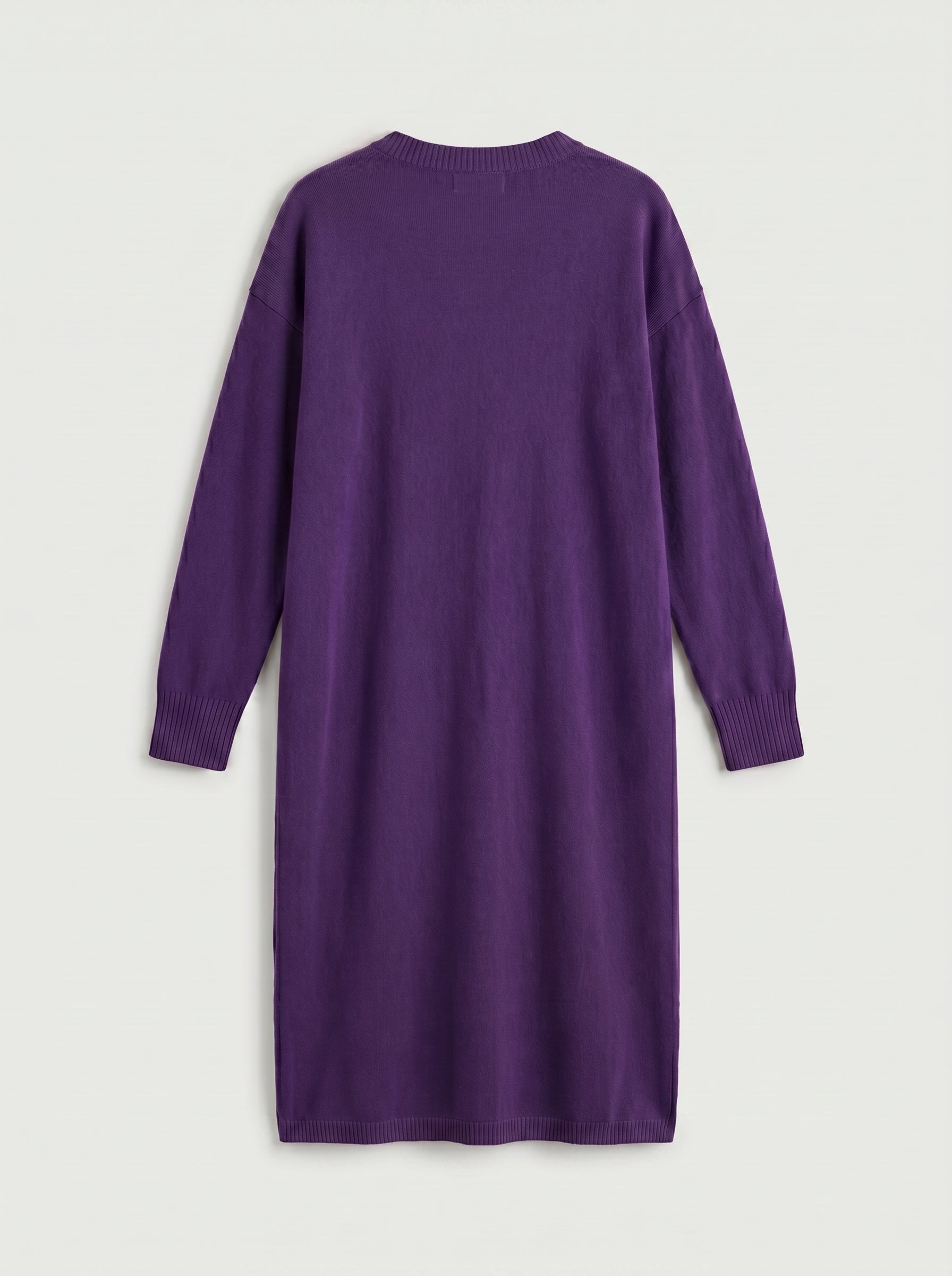 Women's Multi-Color Mid-Length Cashmere Dress — Purple