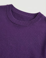 Women's Multi-Color Mid-Length Cashmere Dress — Purple
