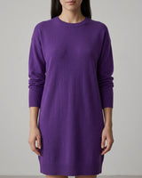 Women's Multi-Color Mid-Length Cashmere Dress — Purple