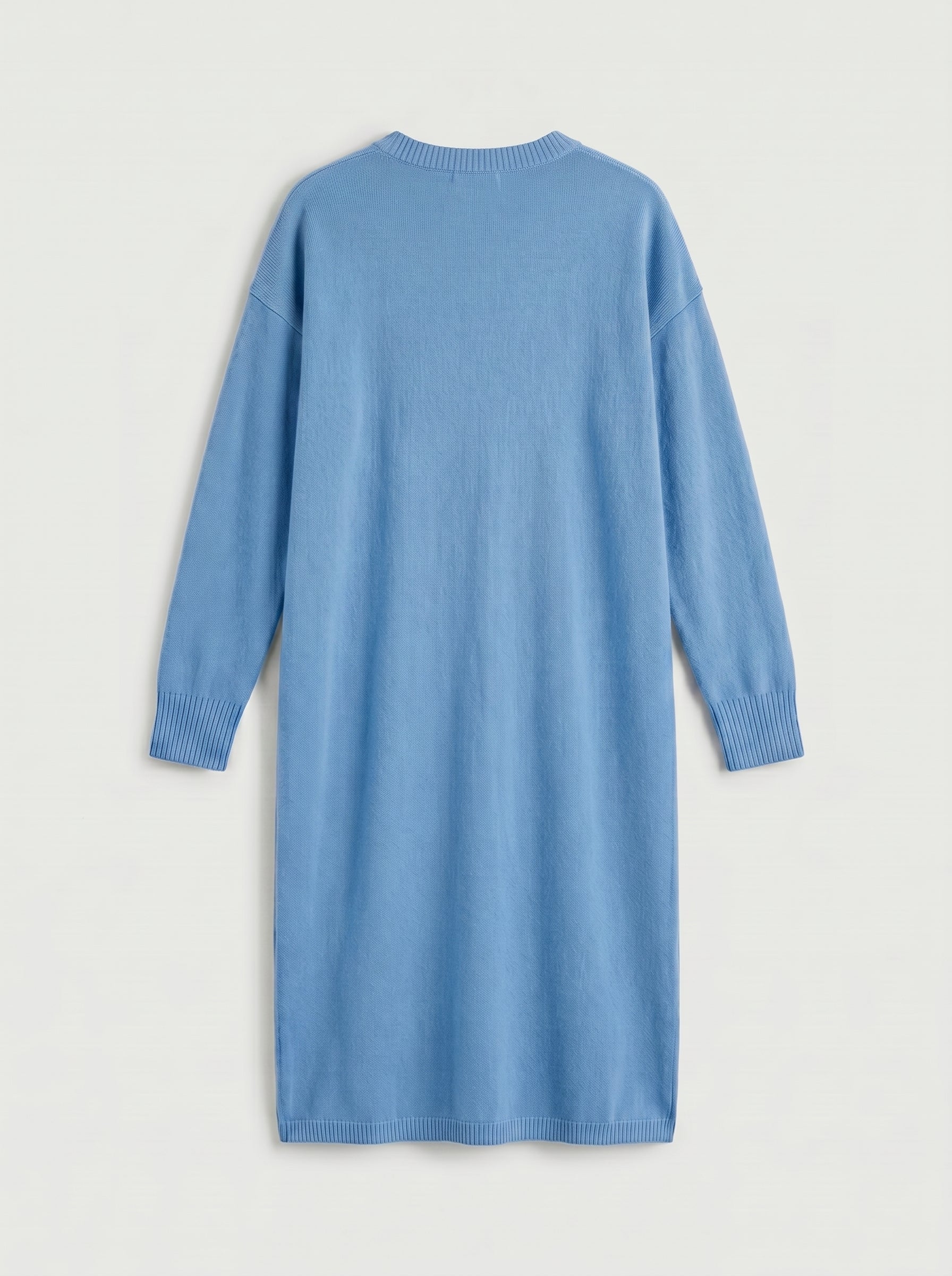 Women's Multi-Color Mid-Length Cashmere Dress — Sky blue