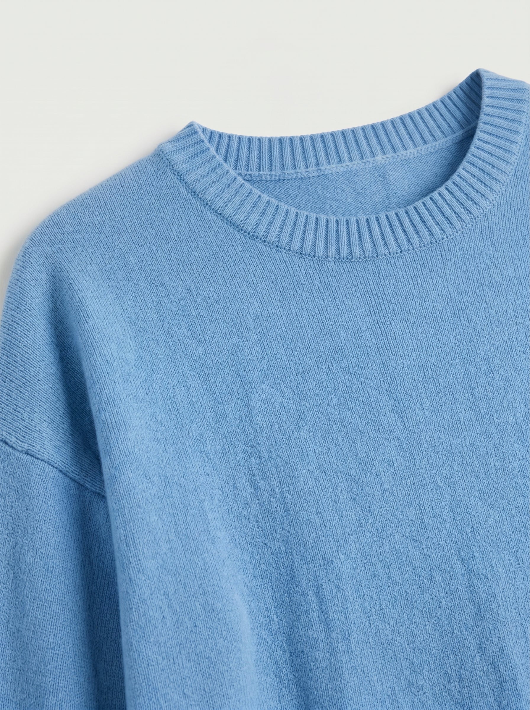 Women's Multi-Color Mid-Length Cashmere Dress — Sky blue