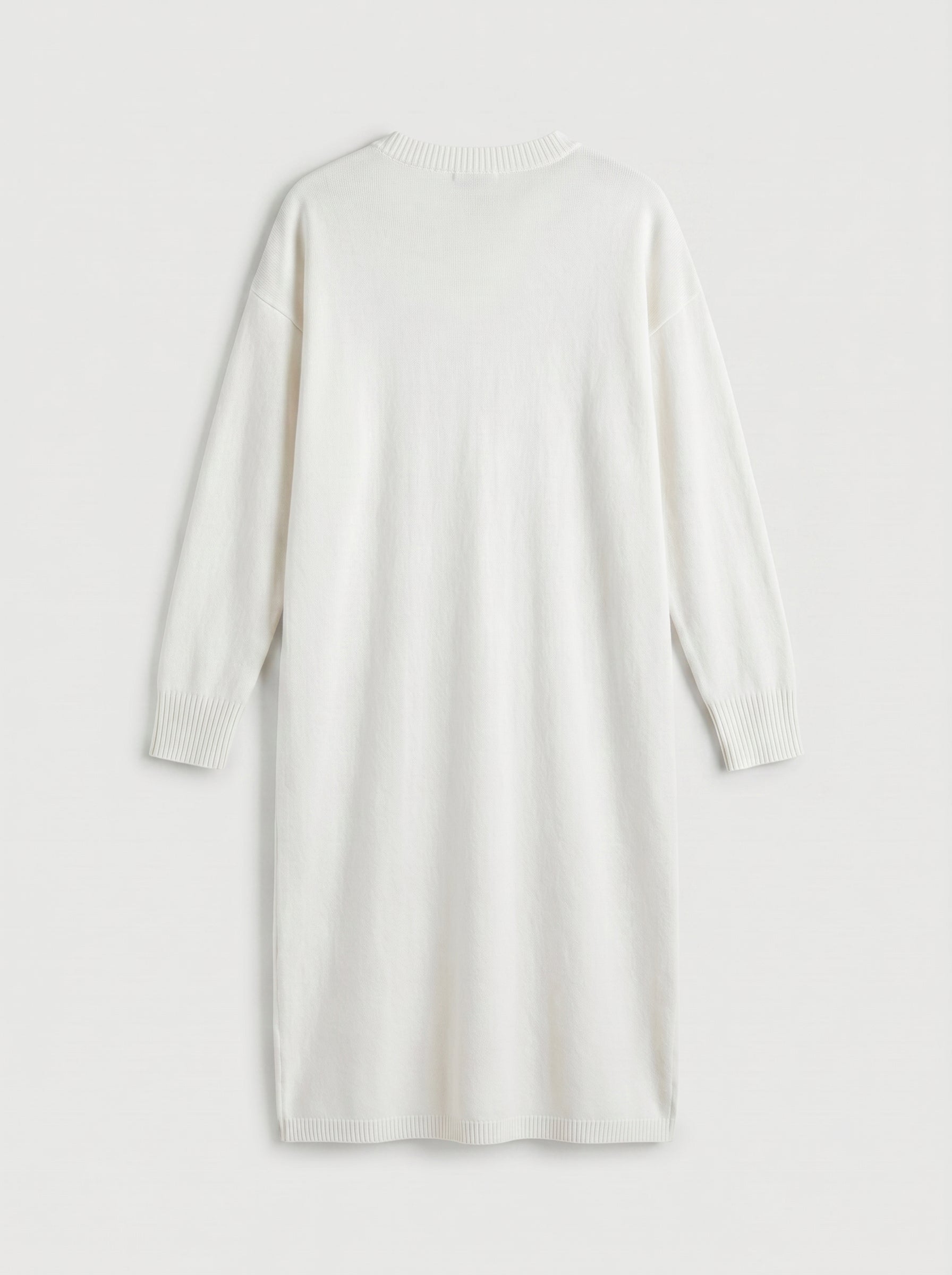Women's Multi-Color Mid-Length Cashmere Dress — White