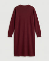 Women's Multi-Color Mid-Length Cashmere Dress — Wine red