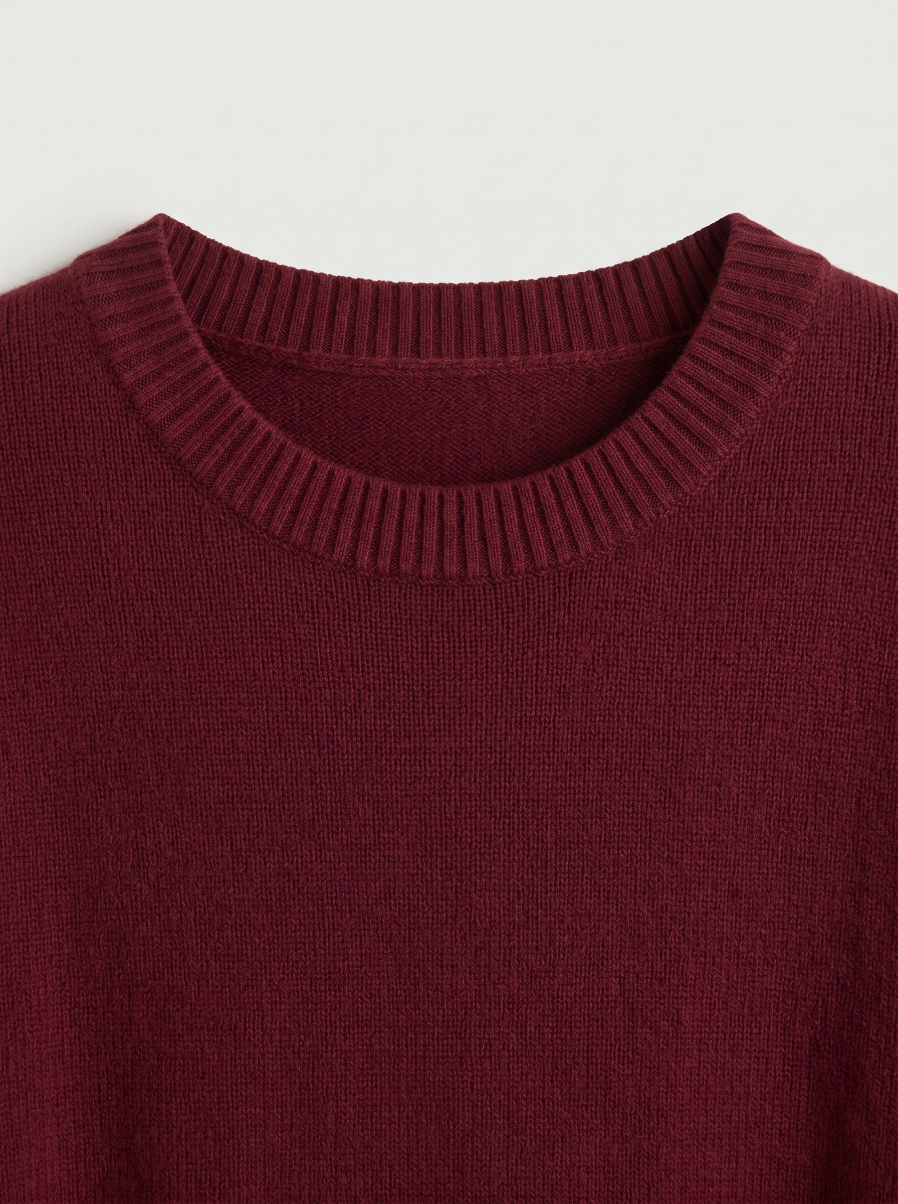 Women's Multi-Color Mid-Length Cashmere Dress — Wine red