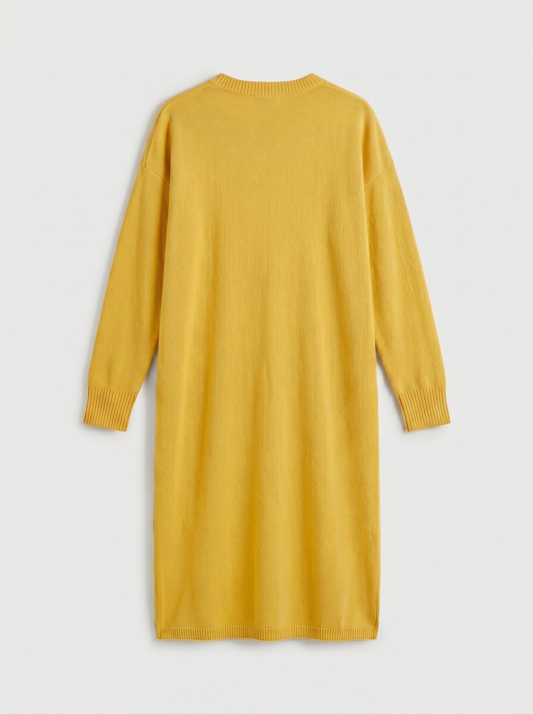 Women's Multi-Color Mid-Length Cashmere Dress — Yellow