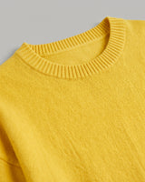 Women's Multi-Color Mid-Length Cashmere Dress — Yellow