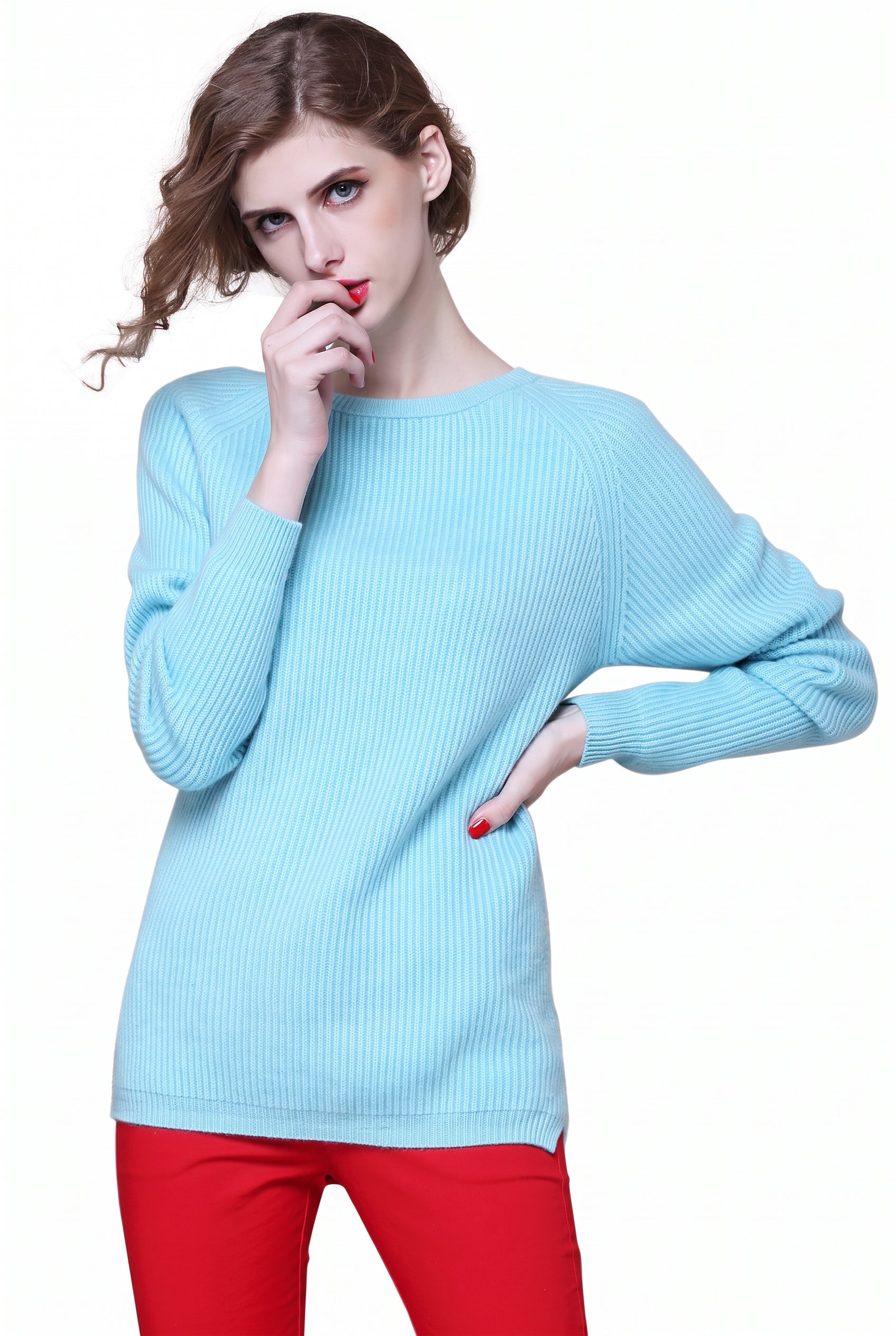 Women's Mid-Length Knit Cashmere Sweater