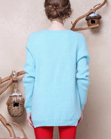 Women's Mid-Length Knit Cashmere Sweater