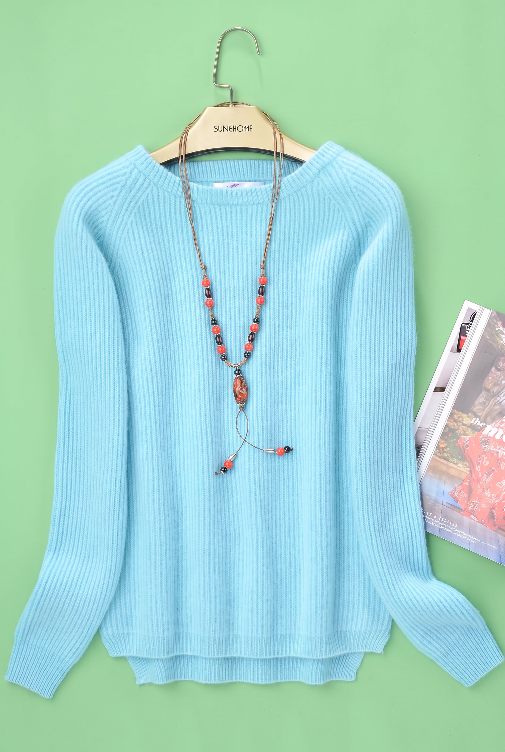 Women's Mid-Length Knit Cashmere Sweater