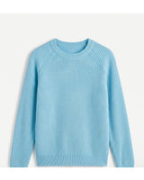 Women's Mid-Length Knit Cashmere Sweater — Sky blue
