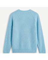 Women's Mid-Length Knit Cashmere Sweater — Sky blue