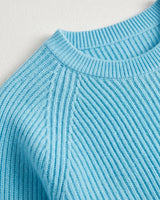 Women's Mid-Length Knit Cashmere Sweater — Sky blue