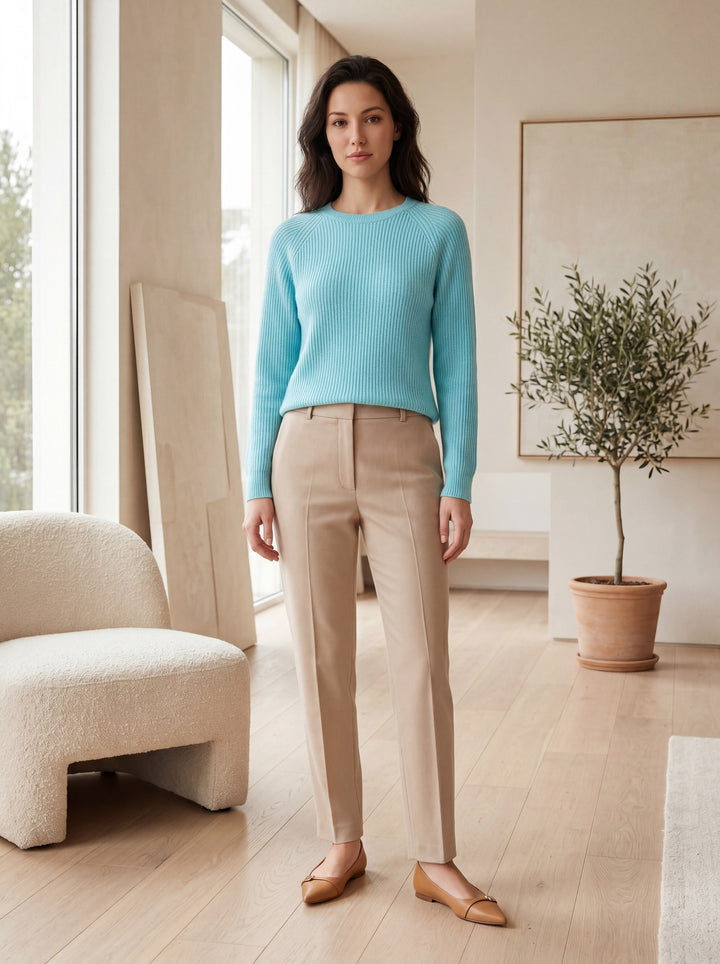 Women's Mid-Length Knit Cashmere Sweater candidate collection image