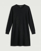 Women's Mid-Length Cashmere Sweater Dress — Black