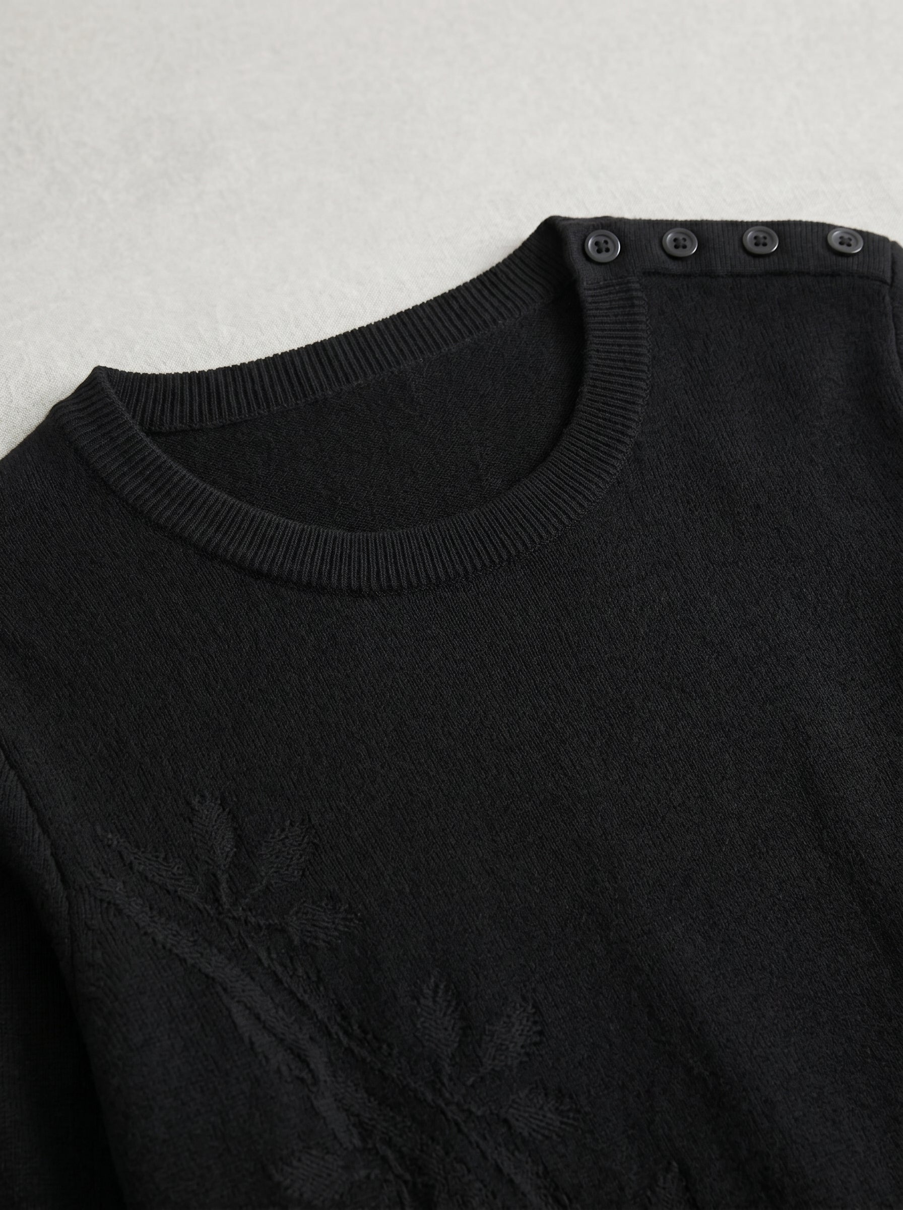 Women's Mid-Length Cashmere Sweater Dress — Black