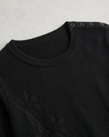Women's Mid-Length Cashmere Sweater Dress — Black