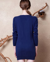 Women's Slim Round Neck Sweater Dress