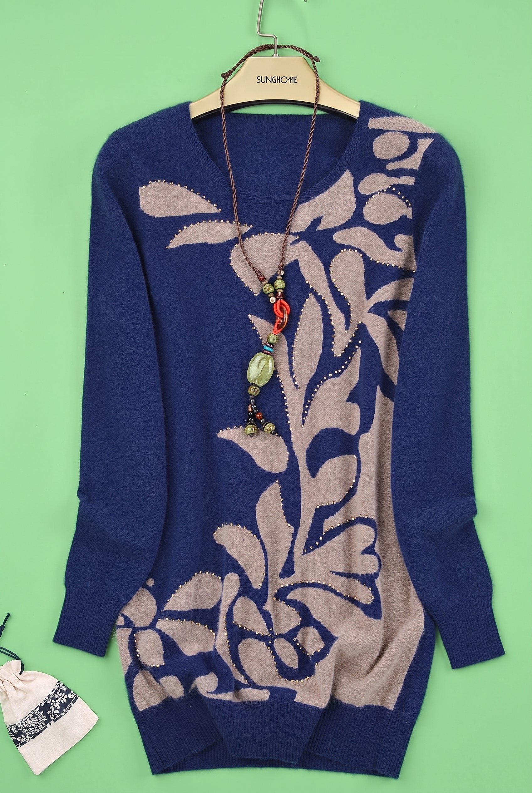 Women's Slim Round Neck Sweater Dress