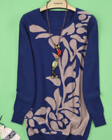 Women's Slim Round Neck Sweater Dress