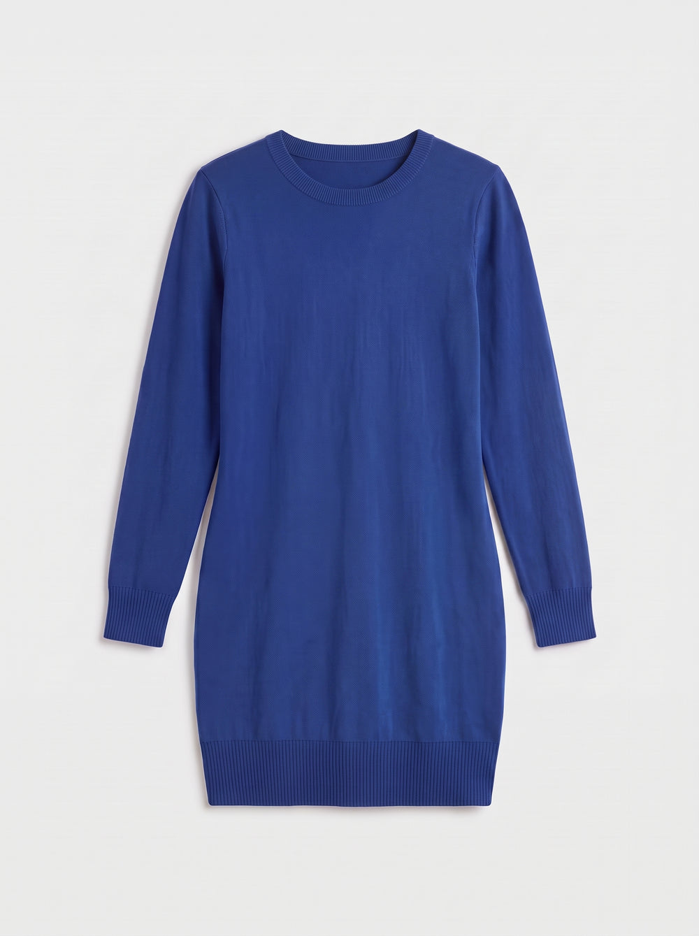 Women's Slim Round Neck Sweater Dress — Blue