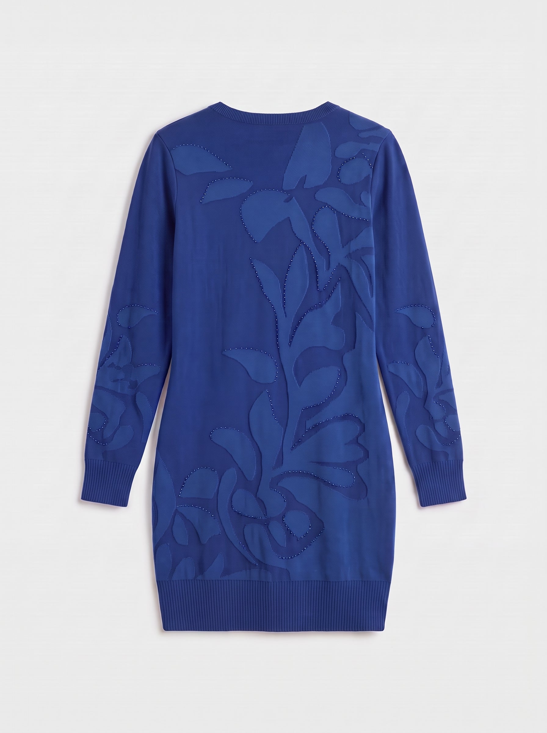 Women's Slim Round Neck Sweater Dress — Blue