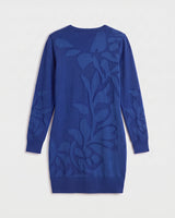 Women's Slim Round Neck Sweater Dress — Blue