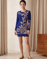 Women's Slim Round Neck Sweater Dress
