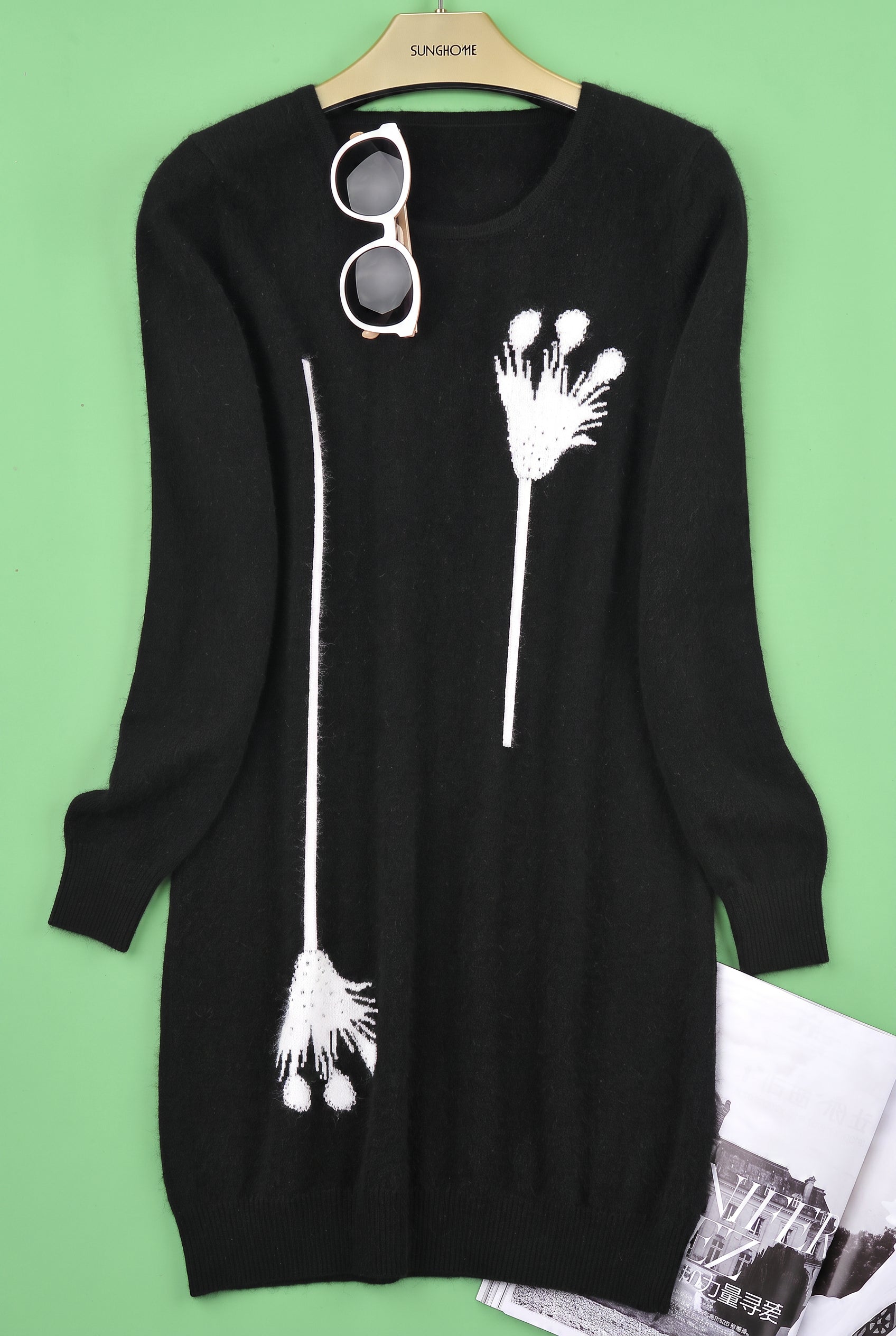 Women's Round Neck Sweater Dress