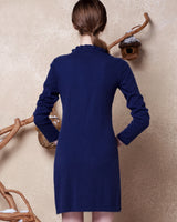 Women's Beaded Crew Neck Cashmere Sweater Dress