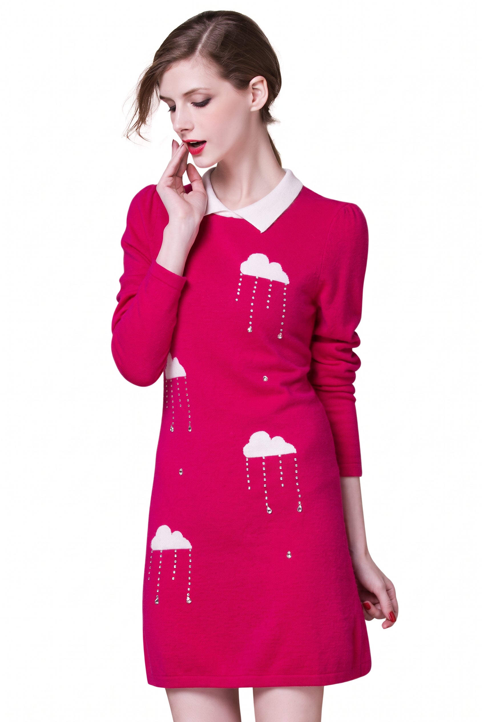 Women's Lapel Collar Cashmere Sweater