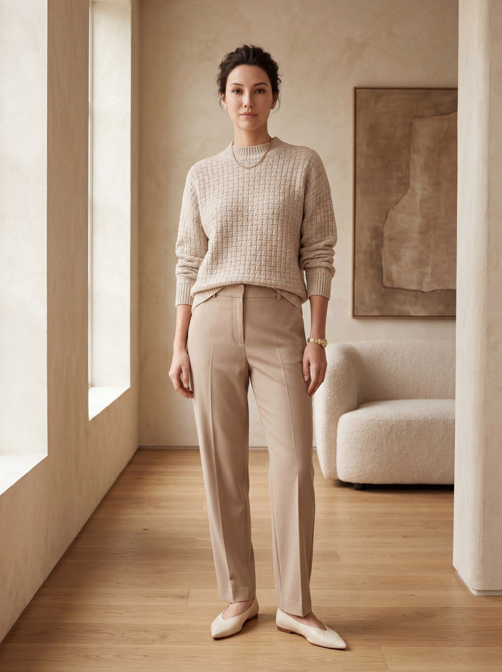 Women's Lapel Collar Cashmere Sweater