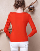 Women's Cropped Knit Cashmere Sweater