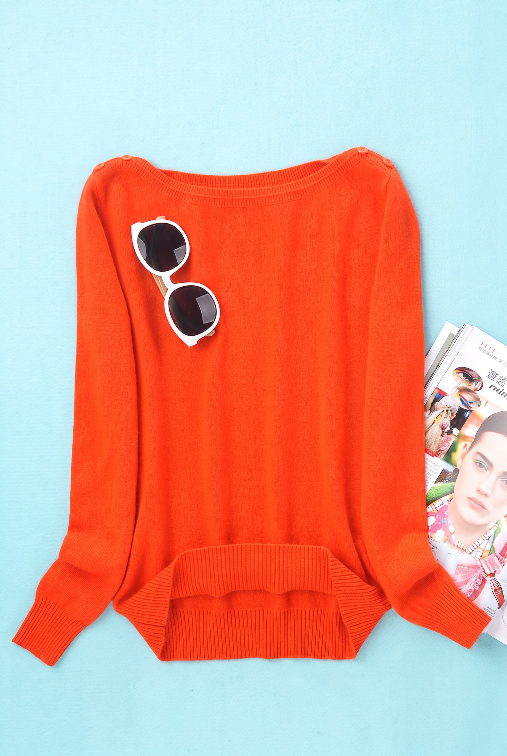 Women's Cropped Knit Cashmere Sweater