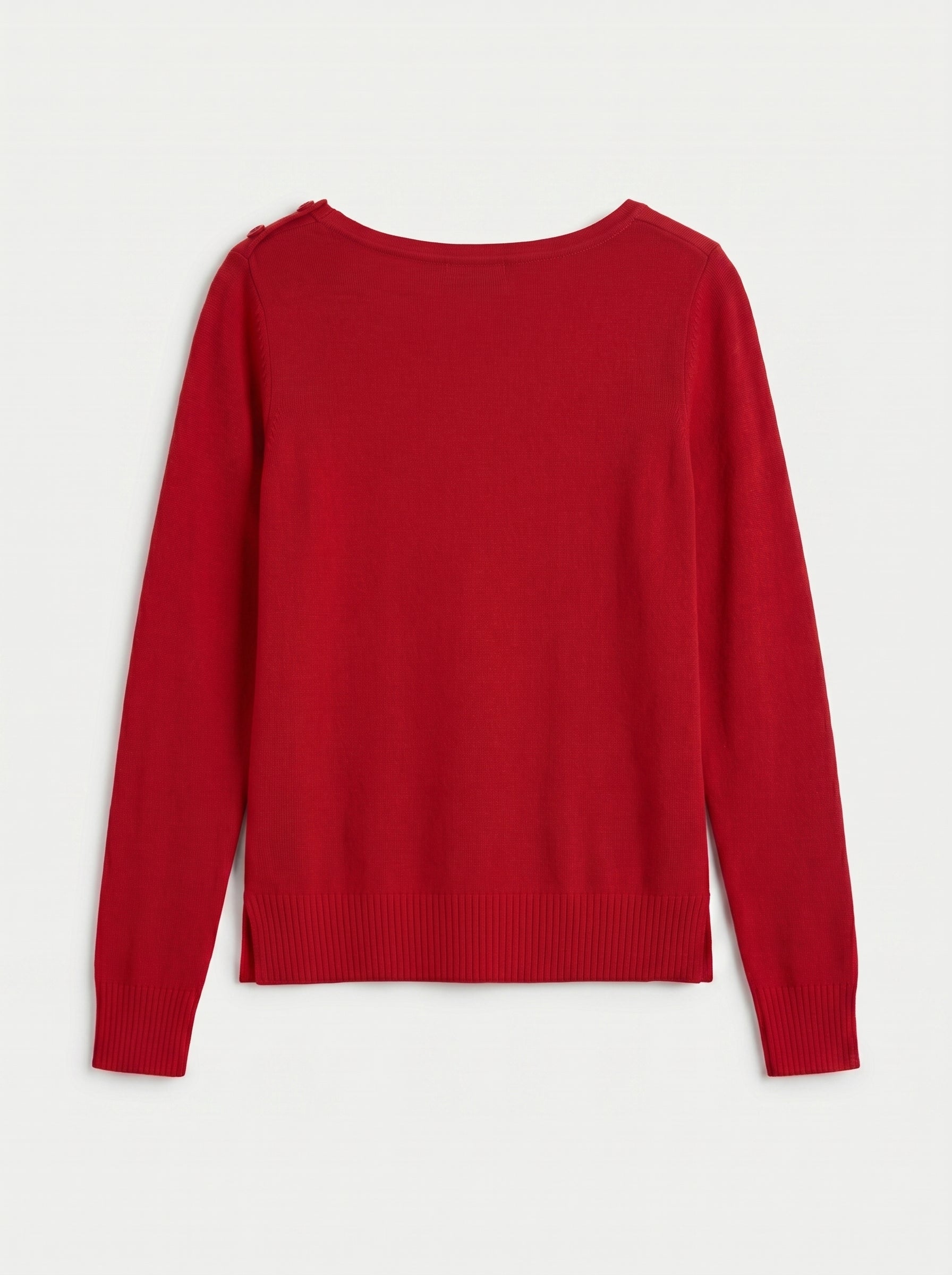 Women's Cropped Knit Cashmere Sweater — Red