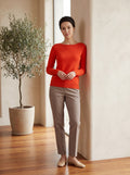 Women's Cropped Knit Cashmere Sweater